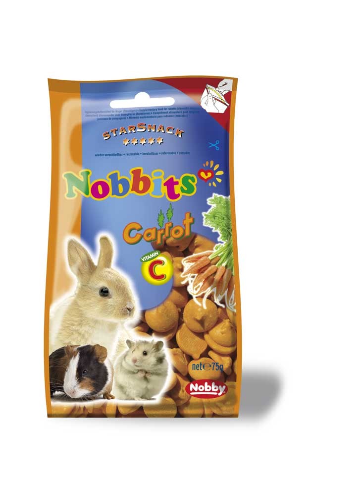Suplimente pentru rozătoare 'NOBBITS CARROT' | 75 G