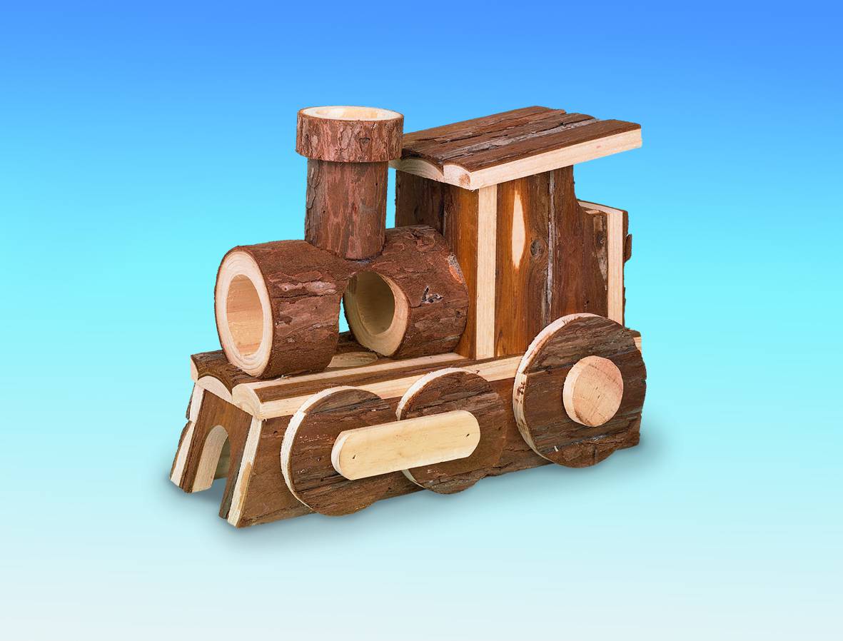 LOCOMOTIVĂ DIN PĂDURE, 24,5 X 12,5 X 18,5 CM pentru rozătoare