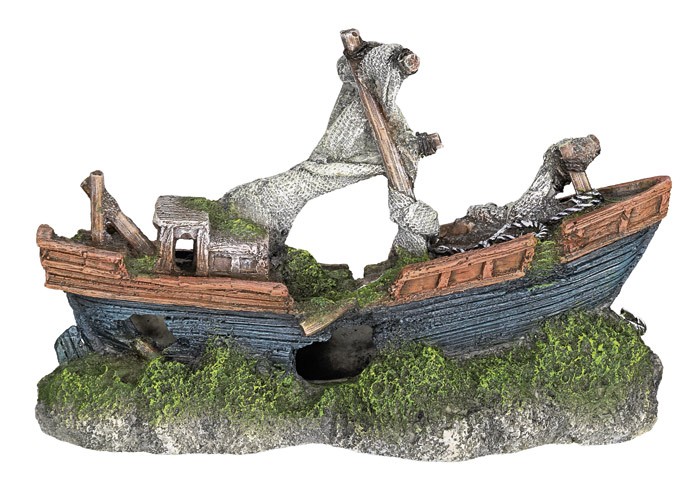Ornament pentru acvariu | BOAT | L21 X W8 X H13,5 CM