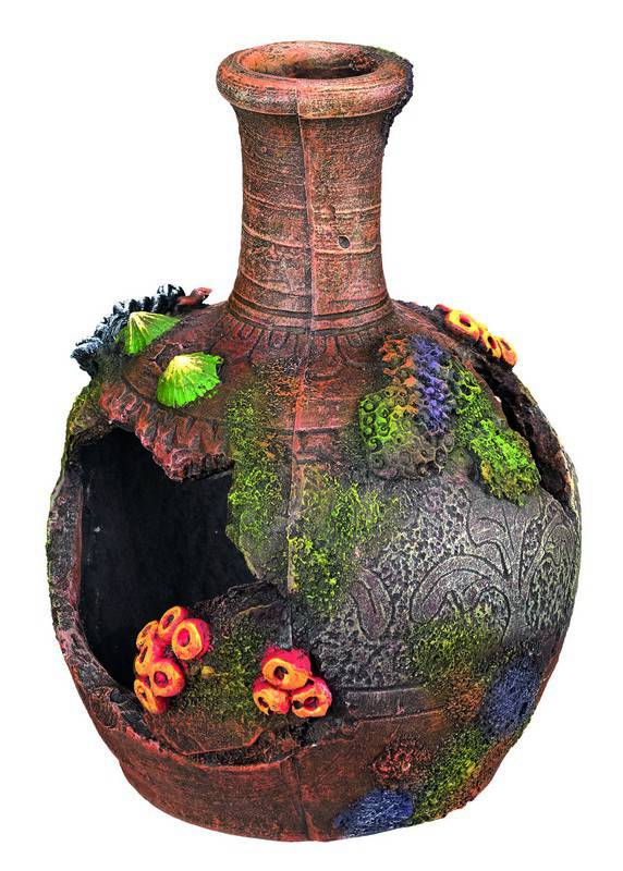 Ornament pentru acvariu | 'JAR WITH SHELLS' | L12 X W12 X H16 CM