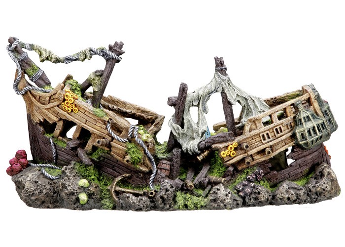 Ornament pentru acvariu | BATTLE SHIP XXL | L57 X W26 X H29 CM