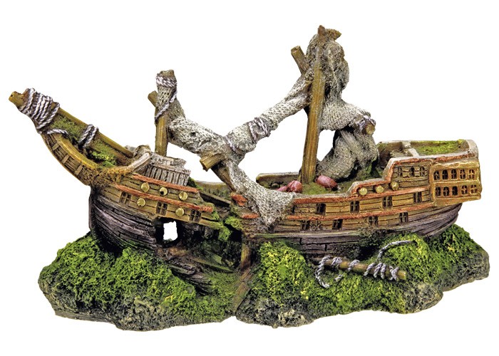 Ornament pentru acvariu | BOAT | L22 X W9,5 X H12,5 CM
