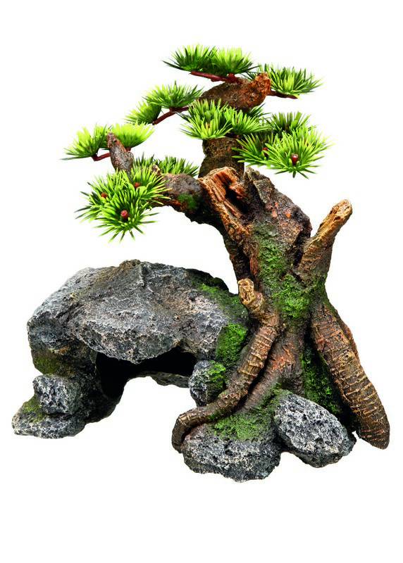 Ornament pentru acvariu | BONSAI REPTILE | L16 X W14 X H17 CM