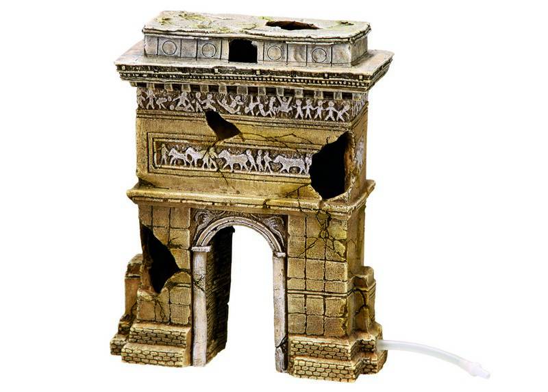 Ornament pentru acvariu | 'PARIS GATE' | L16,5 X B7,8 X H20,5 CM