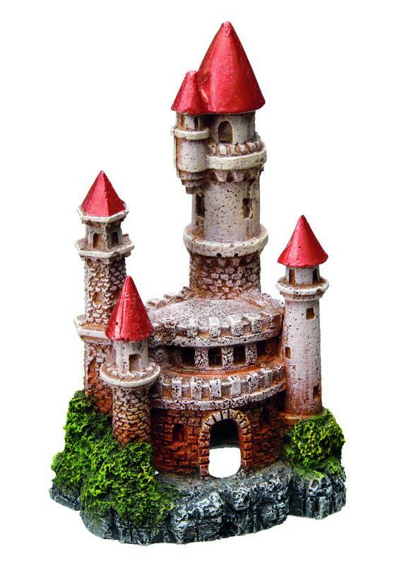 Ornament pentru acvariu | 'CASTLE' | L7,5 X W6,5 X H12,5 CM