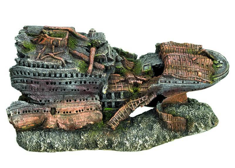 Ornament pentru acvariu | SHIPWRECK 2 STERN | L32 X W20 X H14 CM