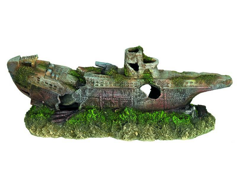 Ornament pentru acvariu | SHIPWRECK 4 | L30,5 X W10,5 X H11 CM