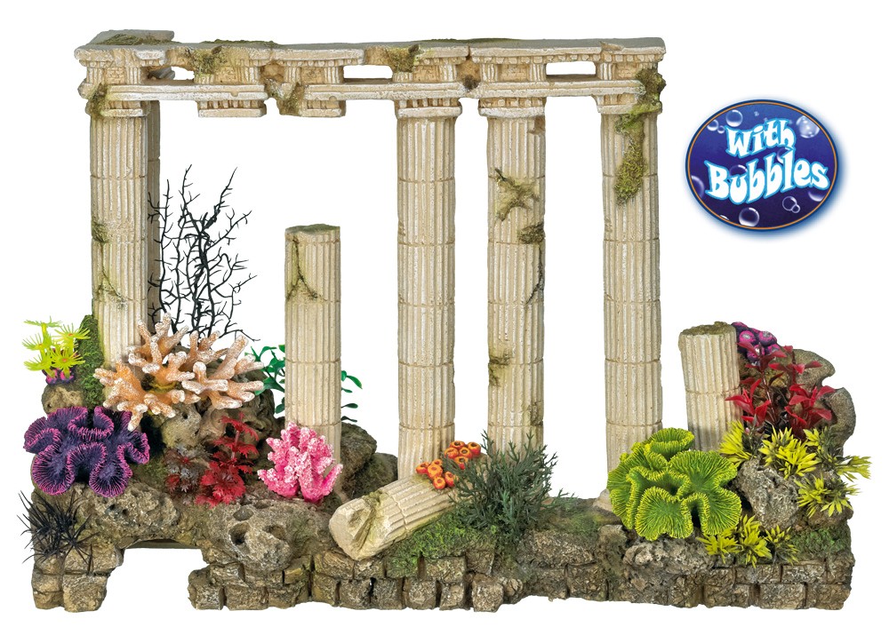 Ornament pentru acvariu | COLUMNS W.CORALS cu plante | L53,0 X W19,5 X