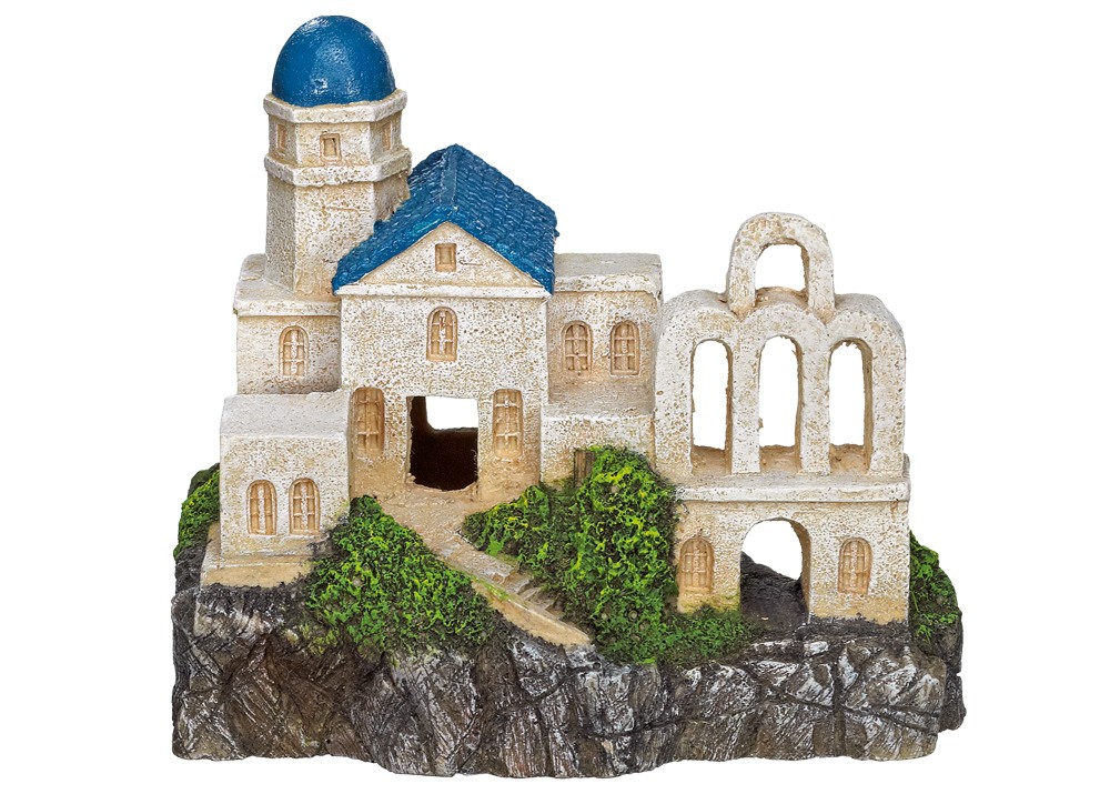 Ornament pentru acvariu | 'SANTORINI' | L12,5 X W9,0 X H10,5 CM