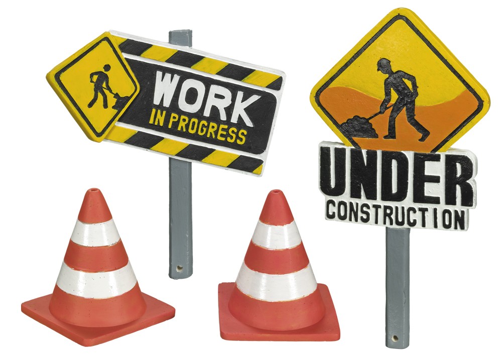 Ornament pentru acvariu | SET CONSTRUCTION SIDE | SET 4 buc.