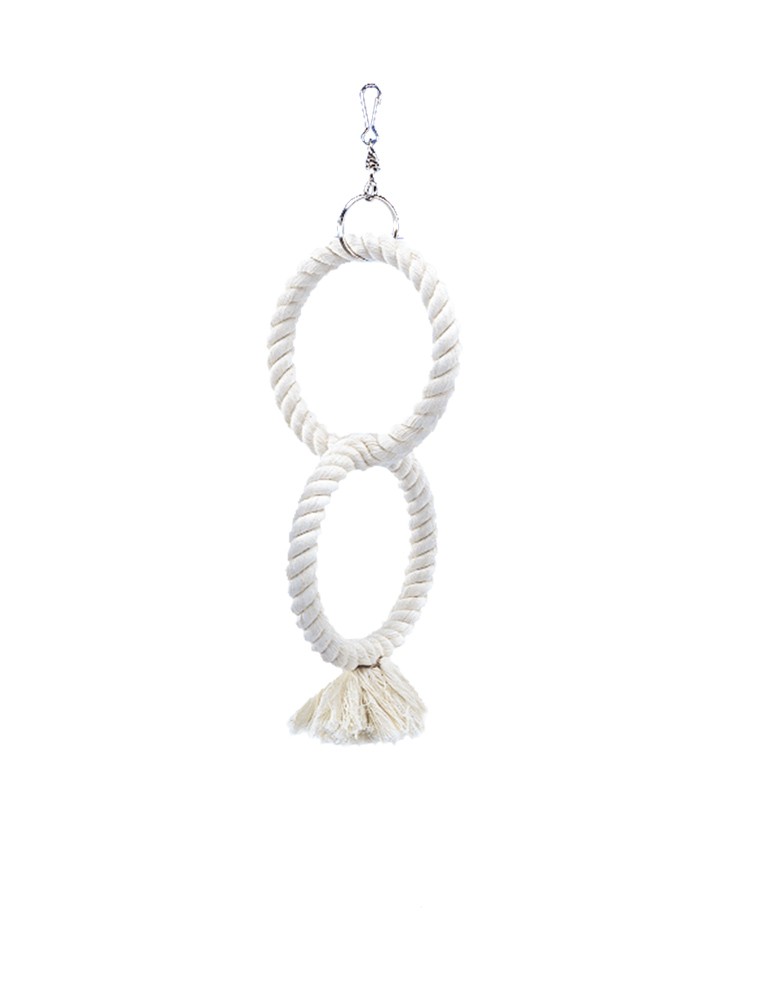 2 inele de cățărat din bumbac, mici; 32/14 cm pentru păsări