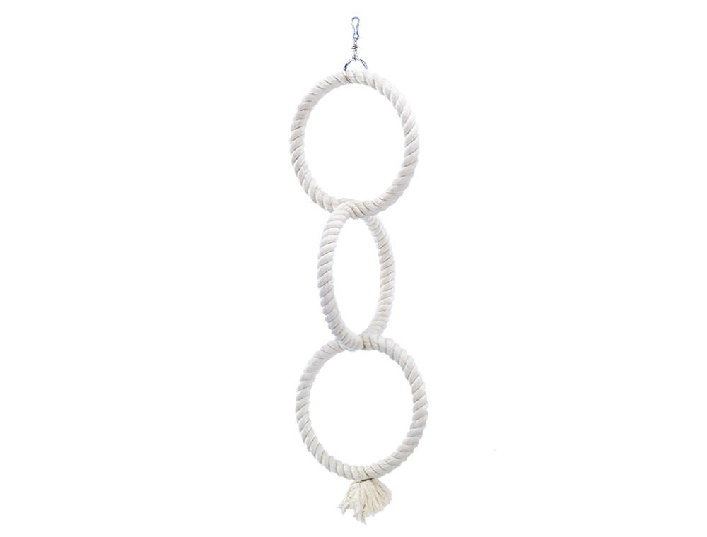 Inele de cățărat din bumbac pentru papagali, mici; 72/24 cm