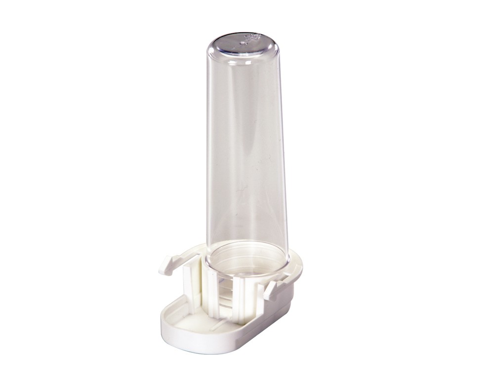 Adapatoare pentru pasari | apa si hrana | prindere orizontala pe grilaj | alb