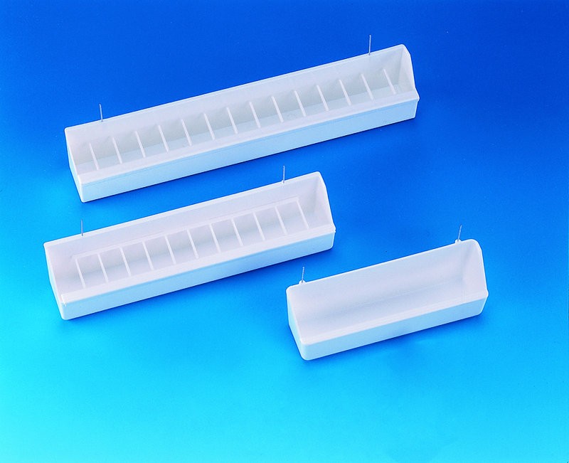 Castron pentru păsări | cu cârlig de sârmă | alb | 30,0 X 5,5 X 4,0 CM