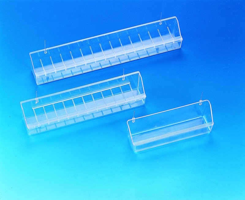 Castron pentru păsări | cu cârlig de sârmă | transparent | 30,0 X 5,5 X 4,0 CM