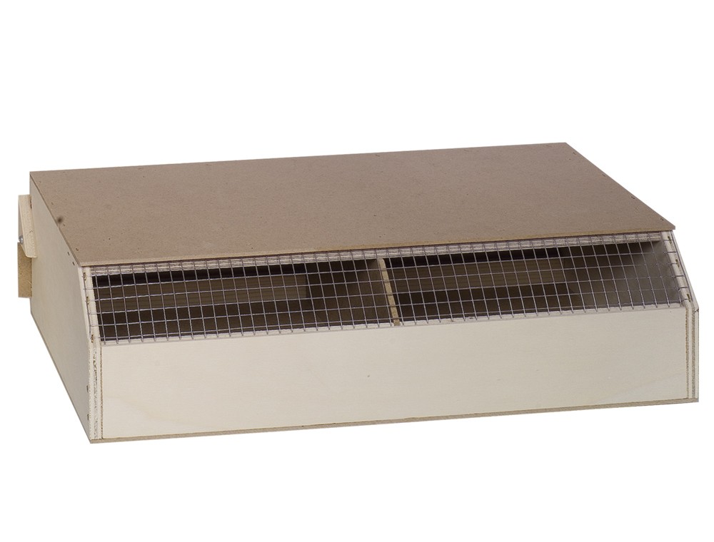 Lada de expediere din lemn pentru păsări | 2 cabine | 40 X 30 X 11 CM