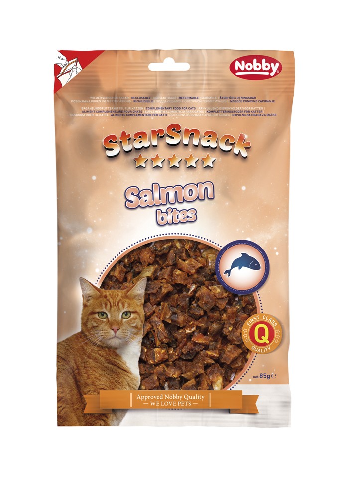Recompense pentru pisici StarSnack Salmon Bites app. 85 g