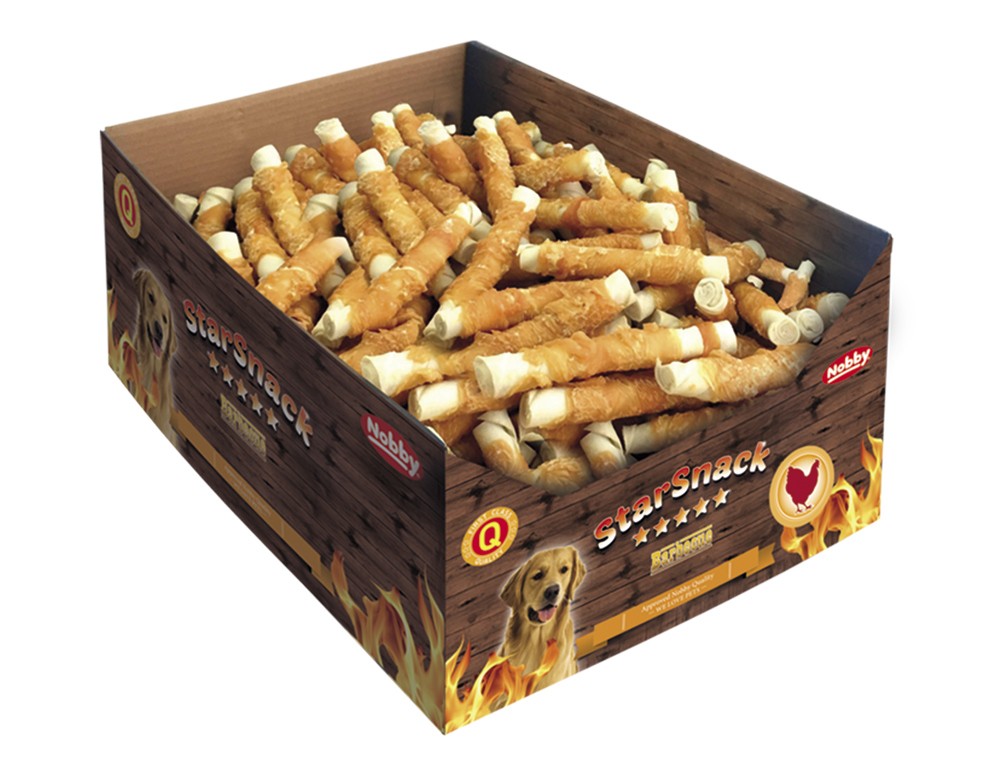 StarSnack Barbecue Wrapped Chicken pentru câini | Display app. 5,85 kg | M: app. 15 mm, 13 cm