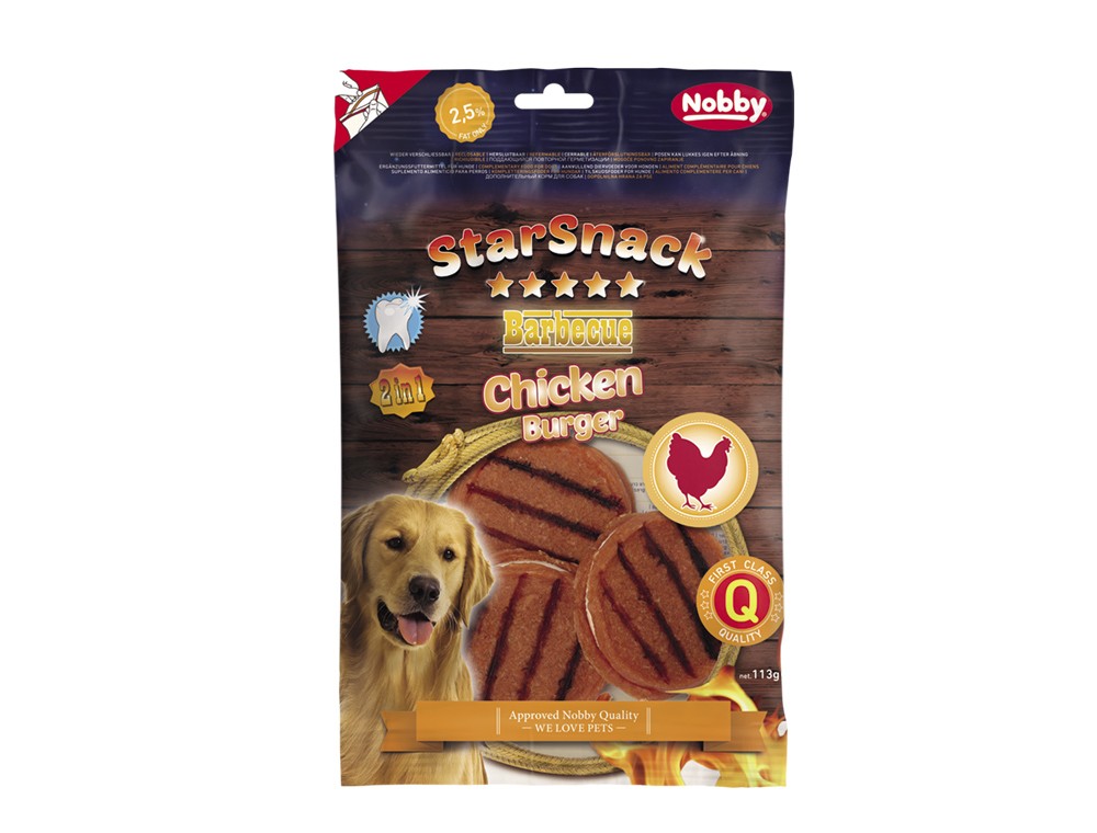 StarSnack Burger cu pui app. 113 g, 6,5 cm, 3 pcs