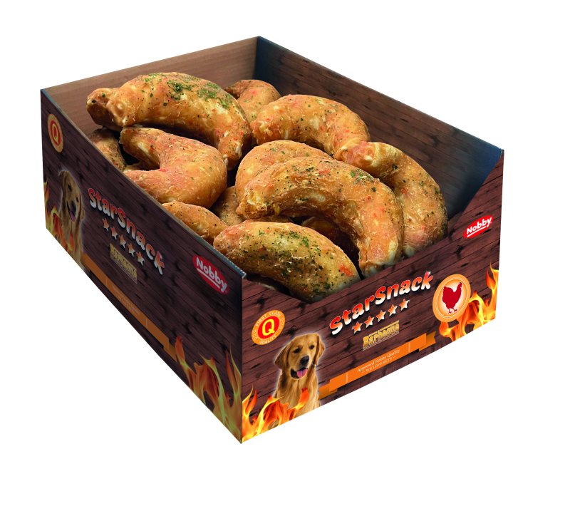 StarSnack Barbecue Pui Croissant | display ca. 3.2 kg | 12 cm, 135 g, 24 buc.