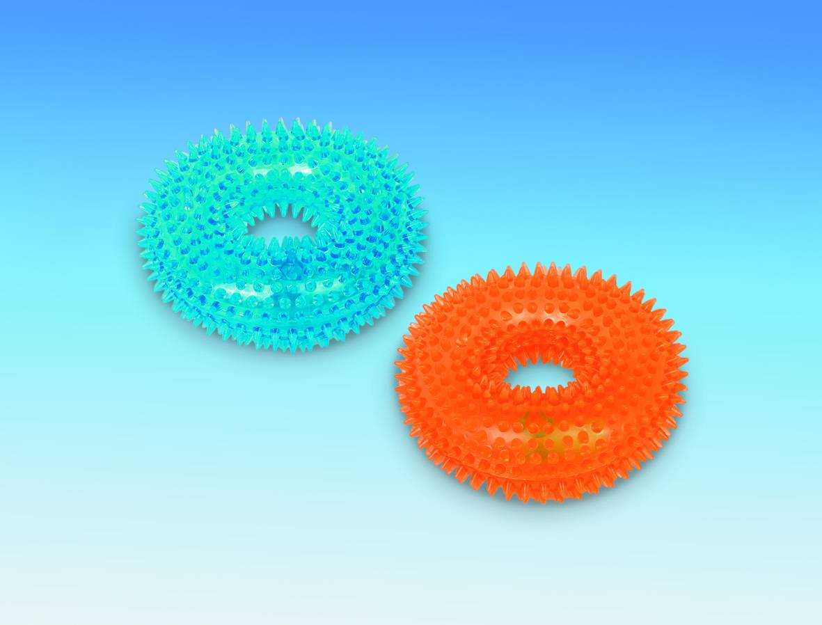 Inel TPR SPIKY ALBASTRU 11 CM pentru păsări