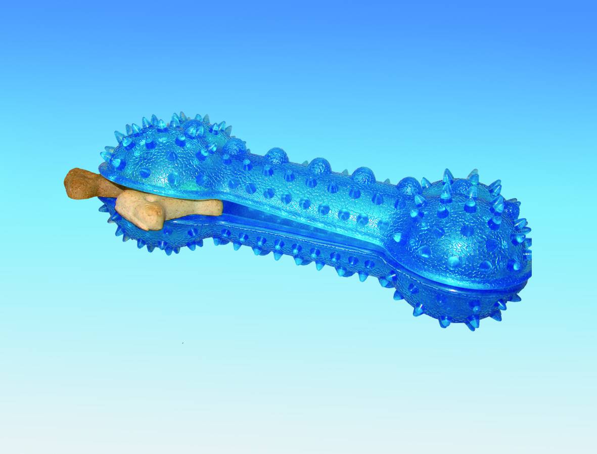 TPR OS DE RONȚAIT, ALBASTRU 17,5 CM pentru câini