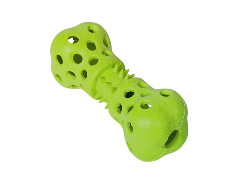 DUMBBELL DIN CAUCIUC, VERDE 18 CM