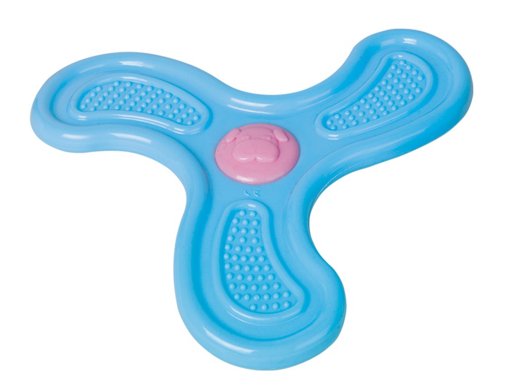 Frisbee TPR cu 3 aripi, ALBASTRU DESCHIS 20 CM pentru câini