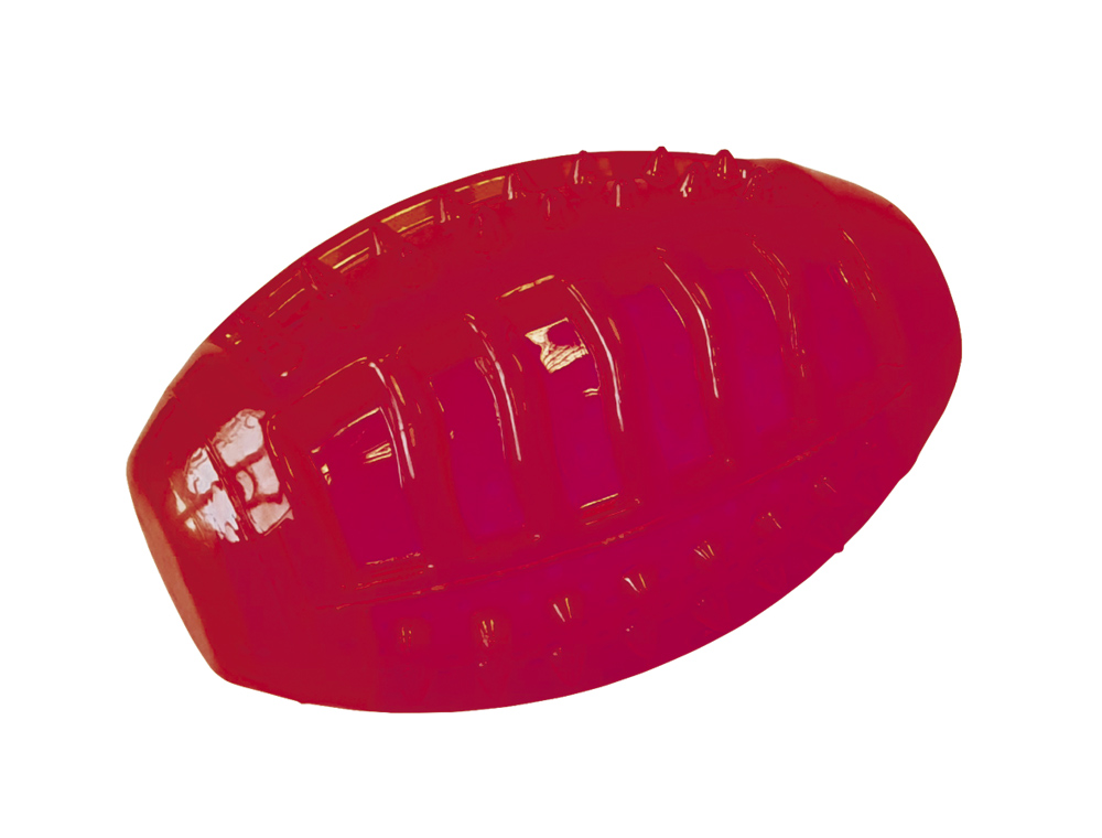 Minge de rugby din TPR pentru câini | Cooling | 10 cm | roșu