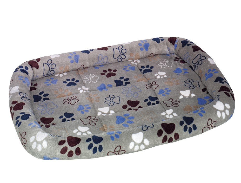 Saltea ovala cu bordura pentru câini Classic 'LISSI' | gri deschis | l x w x h: 88 x 68 x 8 cm