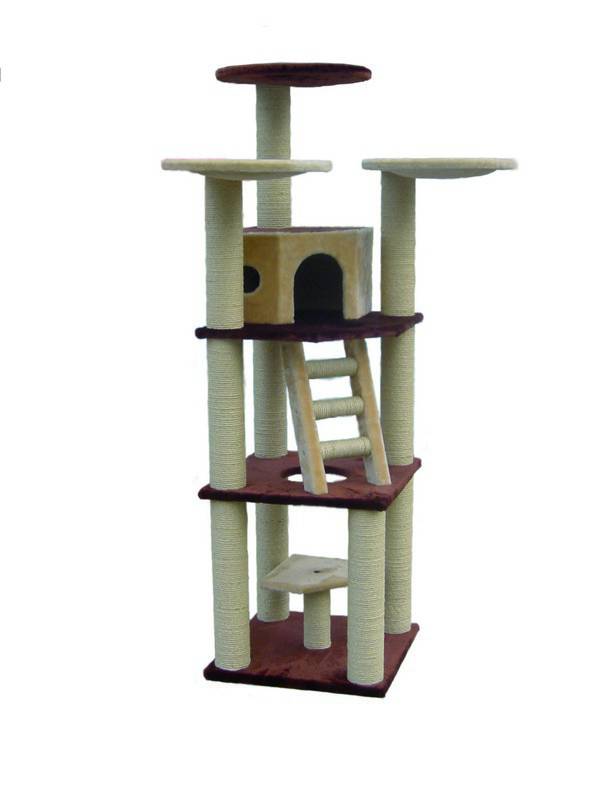 Ansamblu de joaca pentru pisici 'SULTAN' | bej / maro