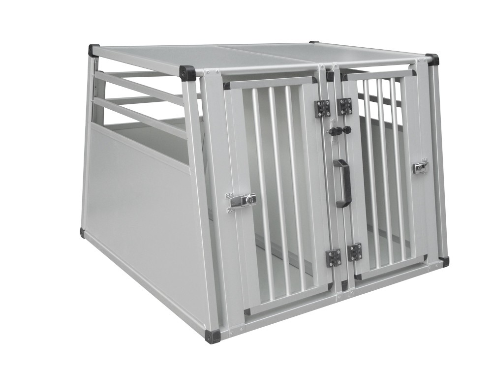 Cusca dubla din aluminiu pentru caini | L X l X H: 92 X 88 X 68 CM