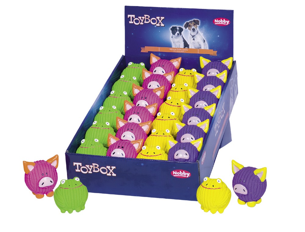 Jucărie din latex pentru câini | Mingi din latex | interior spumă | Display 24 buc. | Ø 6-7 cm