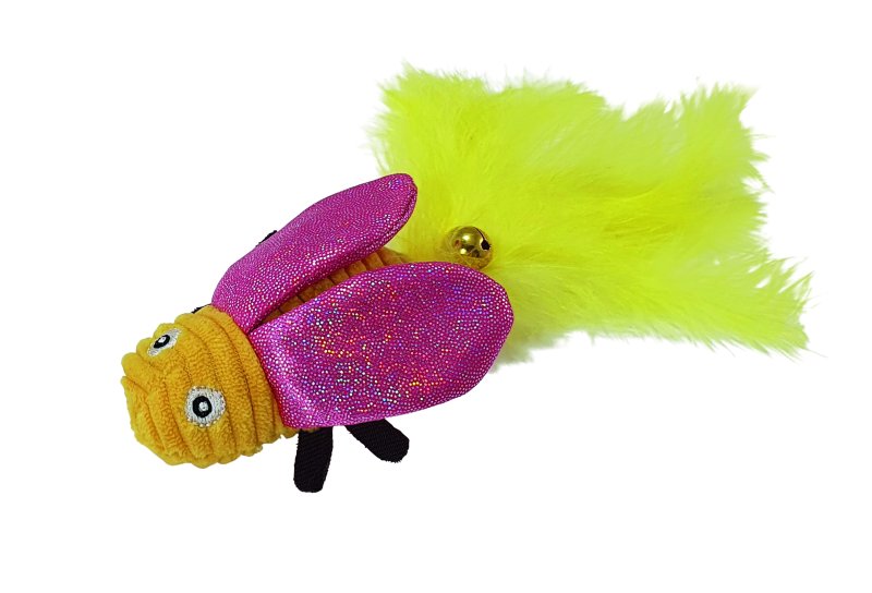 Gândac din material cu catnip pentru pisici | 18 cm | pink