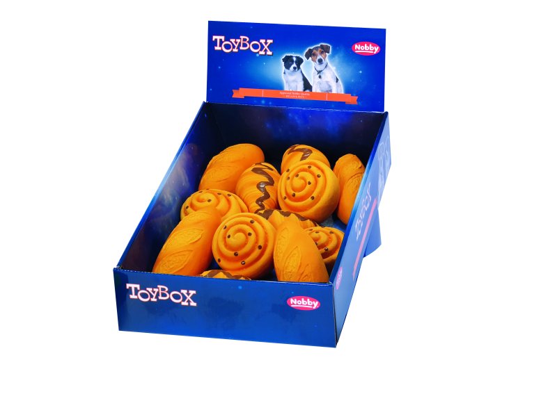 Latex 'Cookies' pentru câini | Display 12 buc. | 8,5 + 13,5 + 15,5 cm | asortate