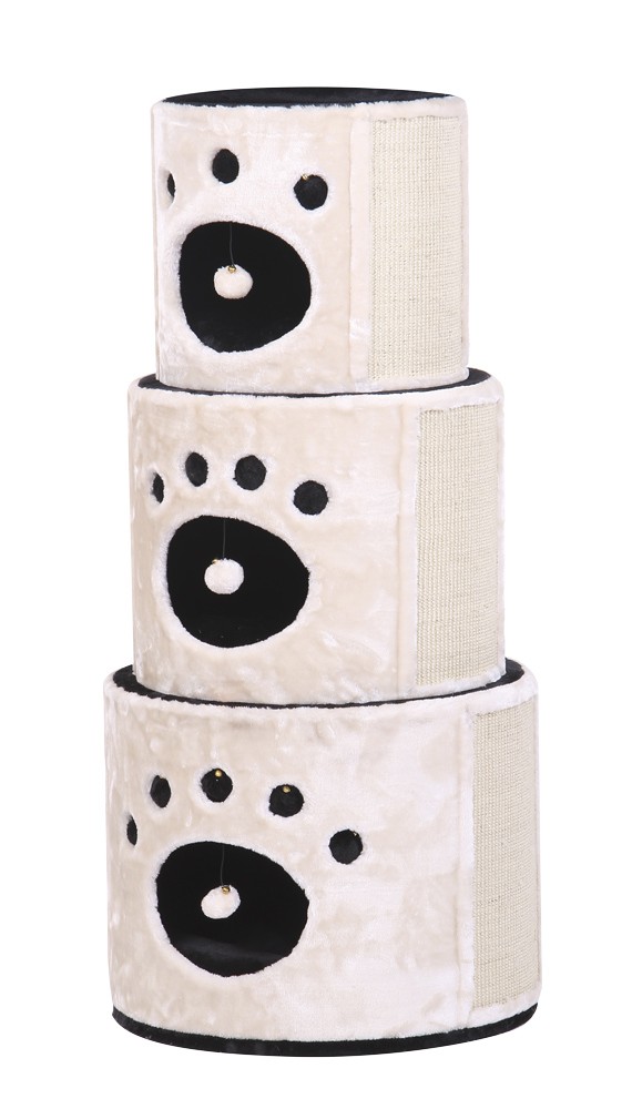 Ansamblu de joacă pentru pisici | 'LINSA' | bej / negru