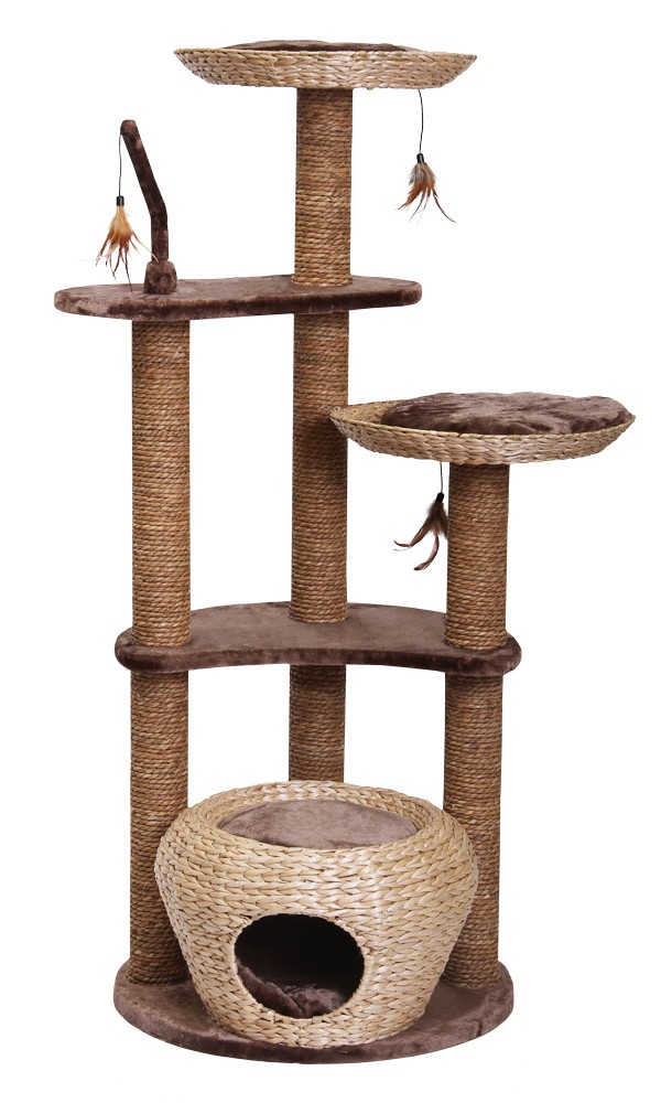Ansamblu de joacă pentru pisici | 'ESTACA' | maro