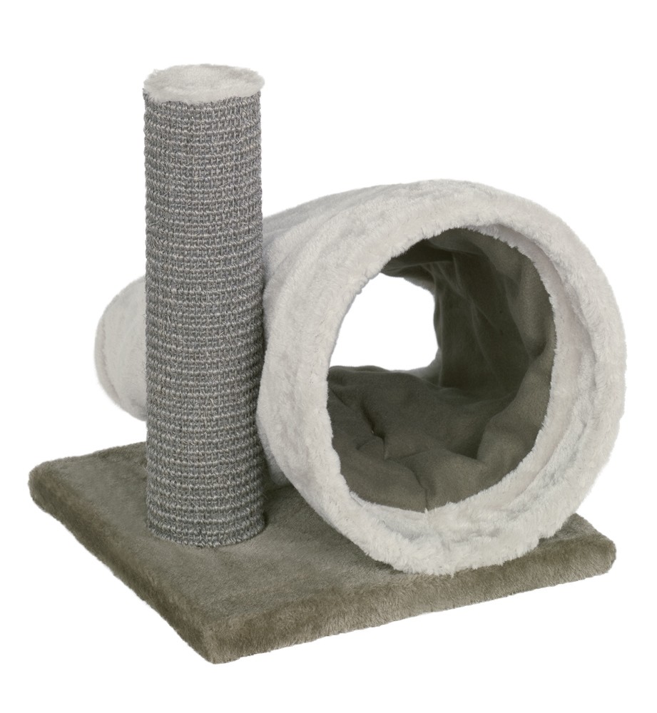 SCRATCH TRUNK 'KIMO' CU TUNEL DIN PLUȘ, BEIGE / GRAU 30 X 30