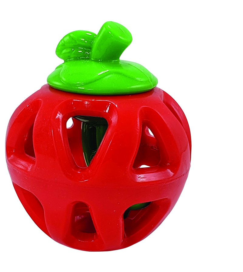 Jucarie din TPR pentru câini | Măr | 10 cm | roșu