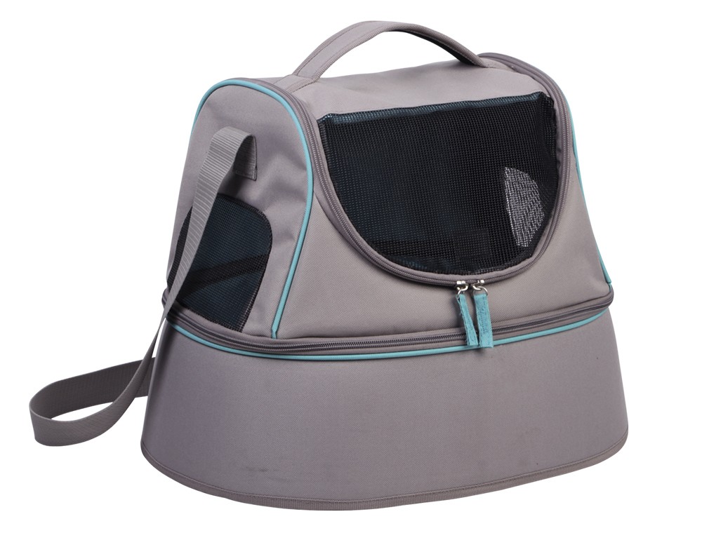 Geanta transport pentru pisici Transformer 3 in 1 'HAPPY CAT' | gri | 44 x 32 x 32 cm