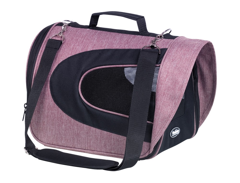 cușcă de transport pentru câini 'KANDO' | S: 34 x 23 x 24 cm | dusty pink