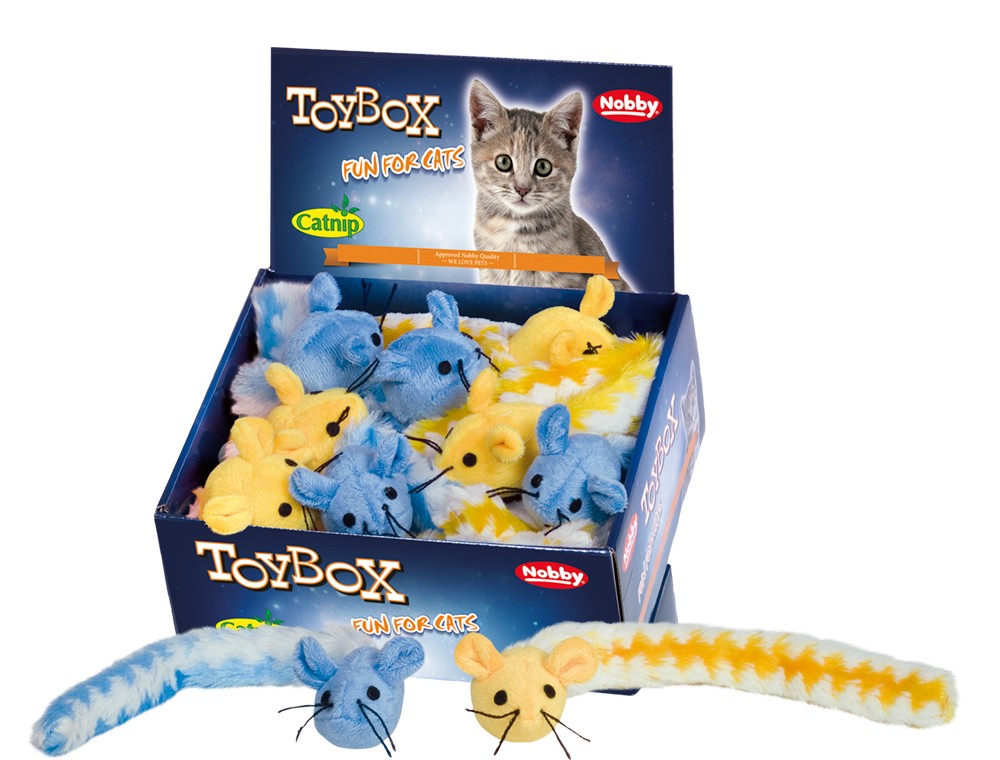 Culori asortate Display 18 buc. 30 cm cu Catnip pentru pisici