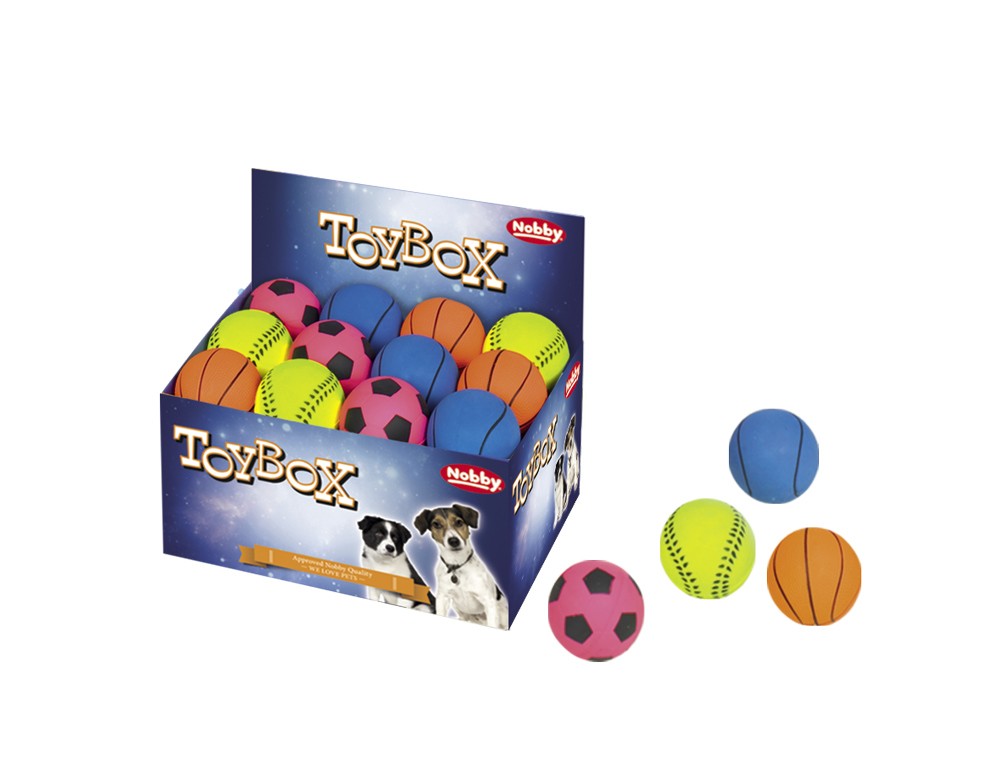 Jucarie pentru câini | Minge din spuma | culori asortate | DISPLAY 24 buc. | Ø 5,5 CM