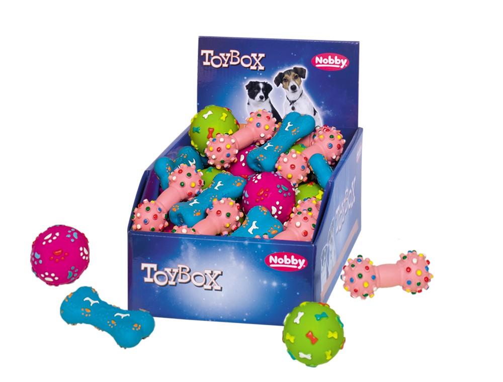 Jucărie din latex pentru câini | 'Jucării din latex' | asortate | DISPLAY 36 buc. | 9 CM