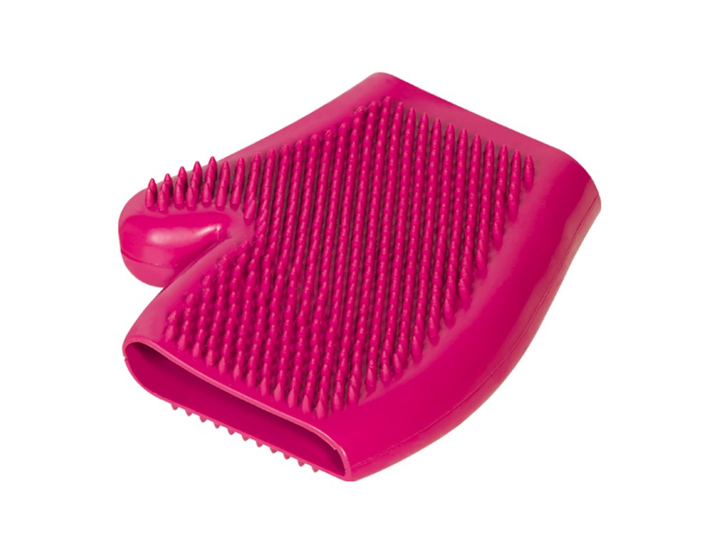 'RUBBER MASSAGE GLOVE,PURPLE'