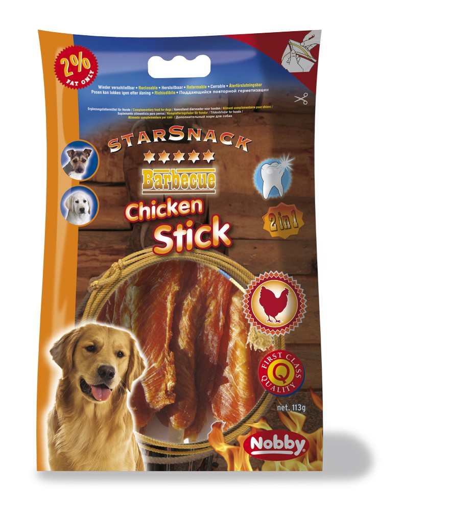 STARSNACK BARBECUE BASTONAȘ DE PUI 12.5 CM. 113 G