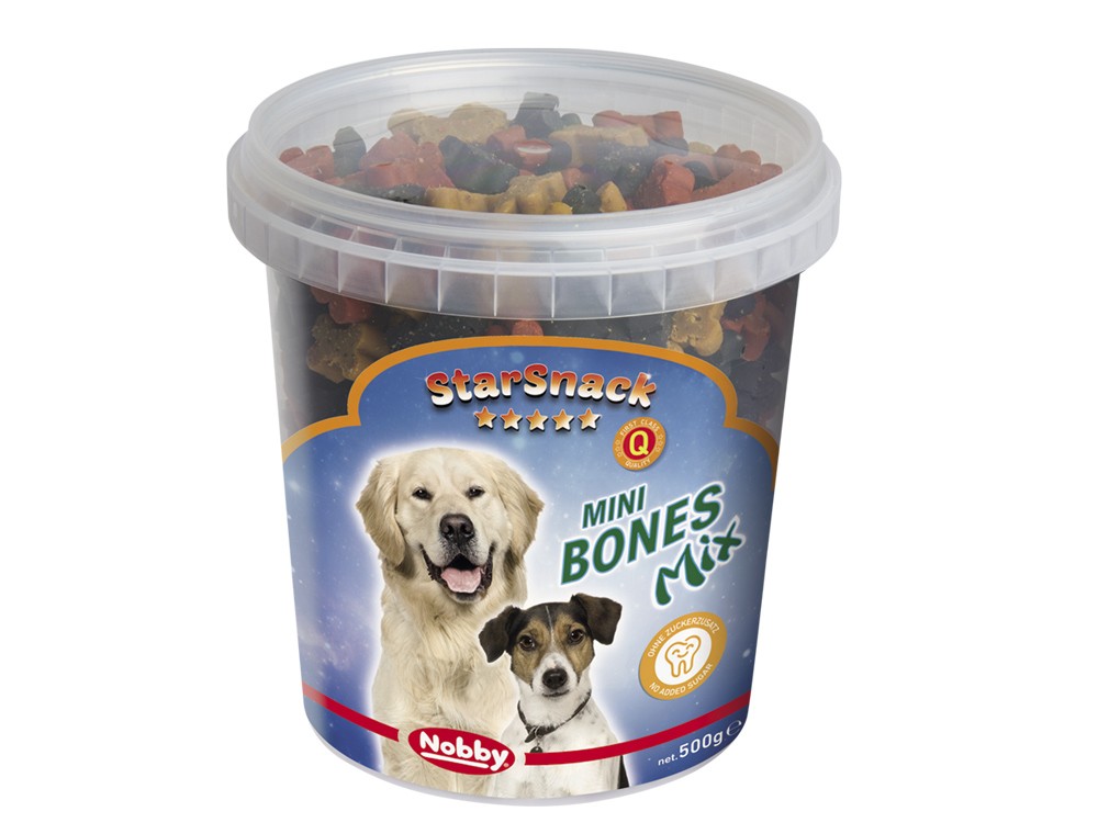 STARSNACK 'MINI BONES MIX', CONSERVĂ 500 G