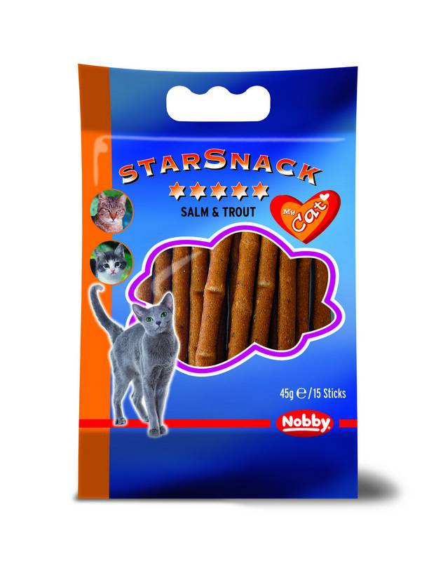 STARSNACK 'STICKS SALM & TROUT', 45 G; 15 PCS