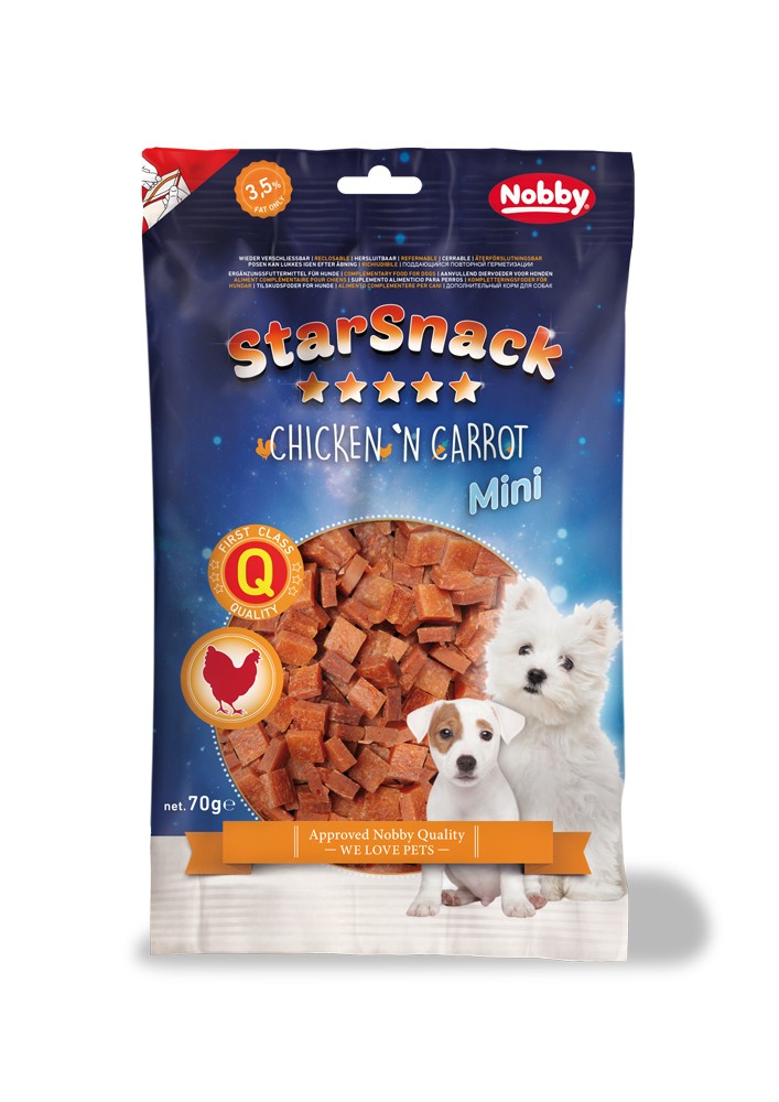STARSNACK MINI CHICKEN 'N CARROT, 70 G