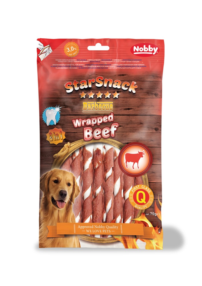 STARSNACK 'WRAPPED BEEF', 70 G